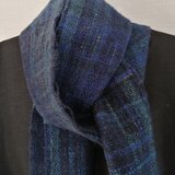 手紡ぎ手織りマフラー　＃11