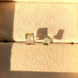春色 バイカラー トルマリン ピアス　Bi-Color Tourmaline earringsの画像