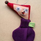 ビニール袋いっしょさん＜パープルサンカク1ちゃん＞キーホルダー