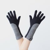 スマホ対応 手袋 手首 あったか % PERCENT（FIT：ブラック・グレー）グッドデザイン賞受賞  裏起毛 タッチパネル
