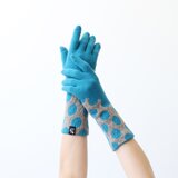 スマホ対応 手袋 手首 あったか % PERCENT（FIT：ブルー・グレー）グッドデザイン賞受賞  裏起毛 タッチパネル