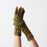 スマホ対応 手袋 手首 あったか % PERCENT（FIT：グリーン・オレンジ）グッドデザイン賞受賞  裏起毛 タッチパネル