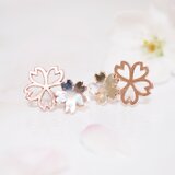 Sakura Blossom *〜桜のピアス〜* (silver×pink gold)の画像