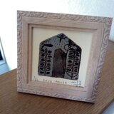 銅版画　『blue house』の画像