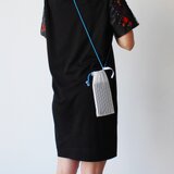 zero：Pleats pochette（ストライプ）：スマホ ショルダー　ポーチ　軽い　透ける　透明感の画像