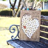 送料無料 受注製作 木製ウェルカムボード Lサイズ　ウエディングドロップス　メッセージボード オーダーメイド