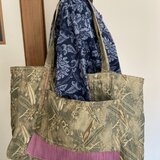 大きなサイズのバックです〜裏地にファスナーを付けてみました！の画像