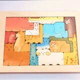 木製パズル アニマル15匹