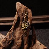 歯車の片耳ピアス(青)の画像
