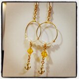 マリンピアス　Anchor×Swarovski(YL)