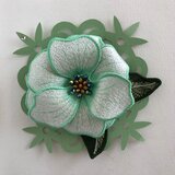 かごバックに合う刺繍フラワーチャーム：マグノリアの画像