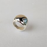 sv925　ブルートパーズのリング　（ハートカット）