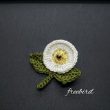 まーるいお花一輪ブローチの画像