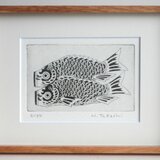 鯉のぼり・2021/ 銅版画 (額あり）の画像