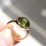 Olive drop (ペリドット　K１０　リング)の画像