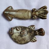 魚の箸置き　イカ・フグ