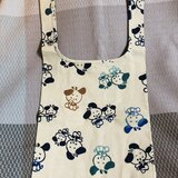 昭和レトロ＊子供の浴衣生地で作ったエコバッグ＊子犬　ベージュ系