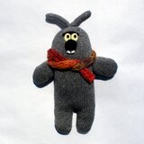 靴下ぬいぐるみ　うさぎ　グレー