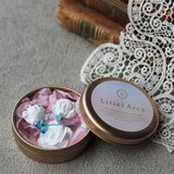 Lirielアロマストーン・ローズ（ホワイト×ピンク）