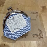 ころんと がま口 ストライプ ペイズリー