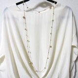 コットンパール　ロングネックレス