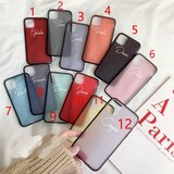 【名前入れスマホケース 】iPhoneスマホケース １２カラー半透明　全機種対応 送料無料