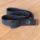 ビンテージコットンベルト 墨黒 つばめ刺繍 38mm  [ユニセックス]