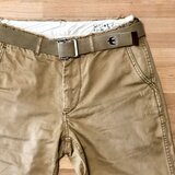 ビンテージコットンベルト ベージュ つばめ刺繍 38mm  [ユニセックス]