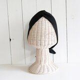 リネン　ヘアバンド　黒