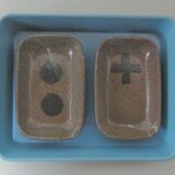 角皿 陶器　二枚セット　丸々とプラス