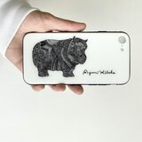 カバのスマホケース【強化ガラスケース】