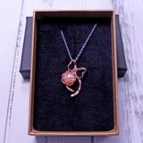 八重桜のペンダント（ピンクゴールドメッキ）