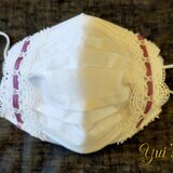 一枚布マスクカバー（パープルリボン）