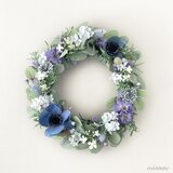 ブルーのアネモネのリース　Mサイズ