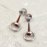 silverピアスブルートパーズDビット