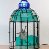 【参考作品】絵付けテラリウム(白鳥の湖)