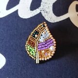 葉っぱのブローチ③