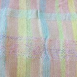 特別値下げ  手織り 大判ショール パステル系 ピンク  SHA107A 手染め 強撚糸 シルク ラメ キッドモ