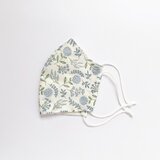 繊細な草花もよう コットンマスク 手縫い