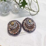 メルトイヤリング【ドロップ】パープル