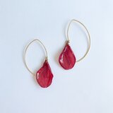 ダリア　ピアス✳︎生花のアクセサリー