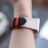 高級革使用Apple Watch(38/40/42/44用)レザーベルト　腕時計バンド　時計ベルト D2　高級金具付け