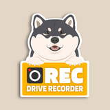 車内/車外の2wayで使えるマグネット式ドラレコカーサイン(ふくよかな黒柴)