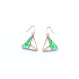 ステンドグラス風さんかくモザイクピアス/イヤリング