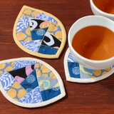 はっぱのコースター（3枚組） ～リスさんの宝物はどこに？～