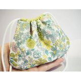 Liberty まるい　 ポーチ　巾着 M『24』　帆布　リバティ　