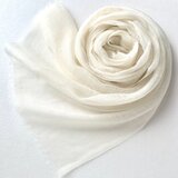 さらウール＊WOOLSILK＊生成り色＊手染めウールシルクストール