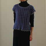 フレンチスリーブのプルオーバー　～小さい富士山がいっぱい～