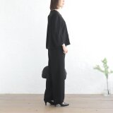 とろみ素材コクーン袖フォーマルセットアップ ✦ 卒園入学式 ブラックパンツスーツ