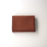 ☆受注制作☆総手縫い♪イタリアンレザーの大容量カードケース《コニャック》